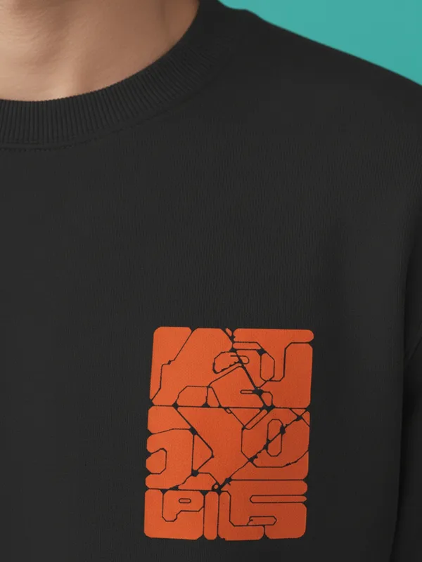 Modern_Art_Mens_Black_Sweatshirt_(240_GSM_Soft_French_Terry_Cotton_Fabric)