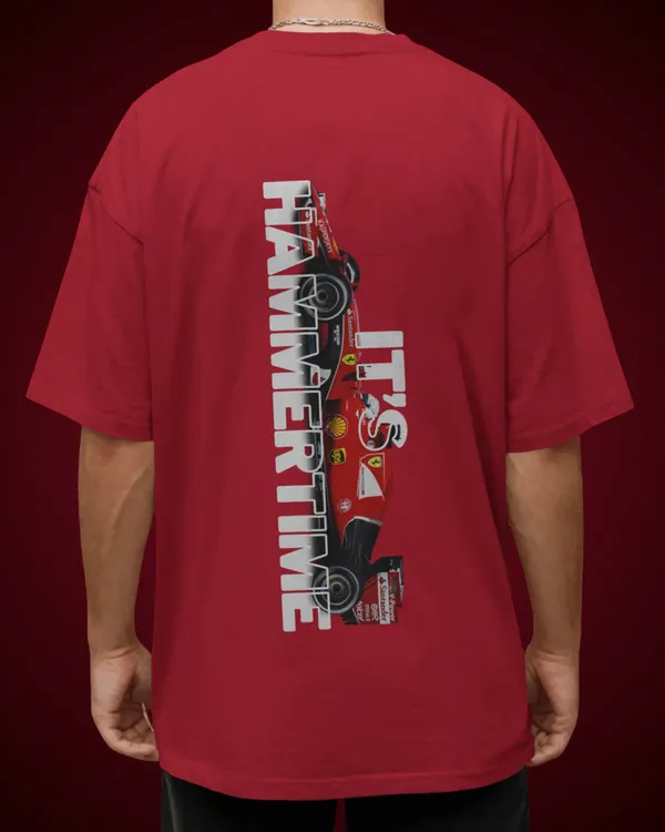 Hammertime_Oversized_Korean_Fit_Red_Tshirt_With_240_GSM_Premium_Loopknit_Heavy_Gauge_Cotton_Fabric