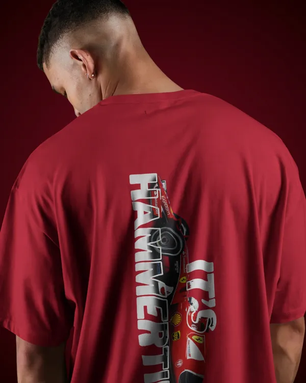 Hammertime_Oversized_Korean_Fit_Red_Tshirt_With_240_GSM_Premium_Loopknit_Heavy_Gauge_Cotton_Fabric