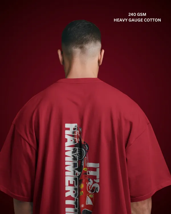 Hammertime_Oversized_Korean_Fit_Red_Tshirt_With_240_GSM_Premium_Loopknit_Heavy_Gauge_Cotton_Fabric