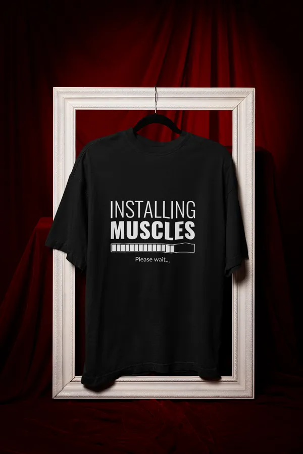 Installing_Muscles_Oversized_Fit_Black_Tshirt_With_240_GSM_Premium_Biowashed_Cotton_Loopknit_Fabric