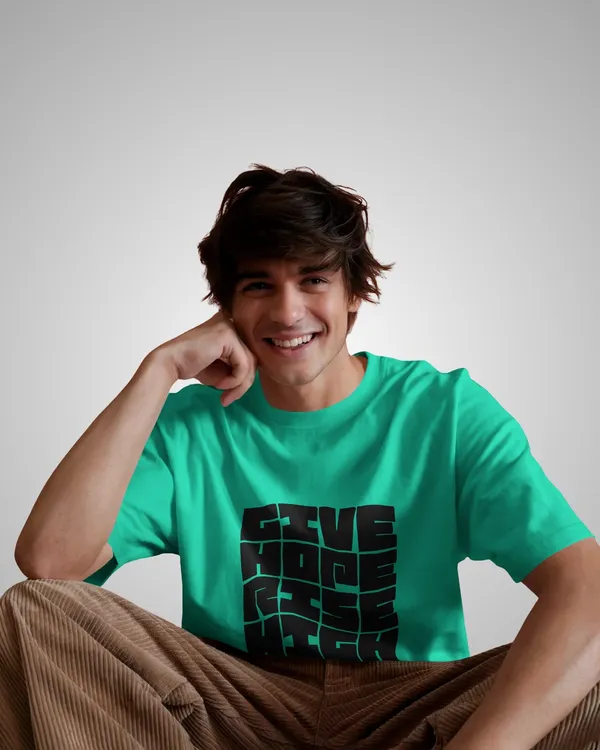 Mens_Give_Hope_Oversized_Fit_Mint_Green_Tshirt_Made_With_Premium_Biowashed_240_GSM_Loopknit_Cotton_Fabric