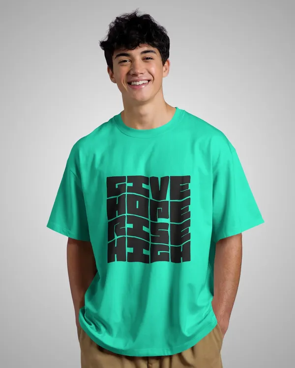 Mens_Give_Hope_Oversized_Fit_Mint_Green_Tshirt_Made_With_Premium_Biowashed_240_GSM_Loopknit_Cotton_Fabric