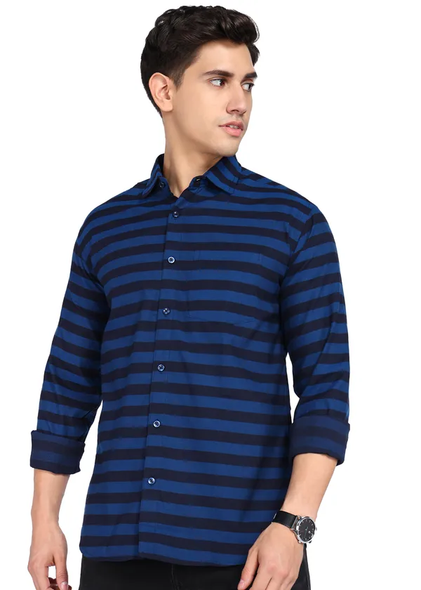Royal_Blue_Striped_Casual_Cotton_Blend_Shirt_For_Men