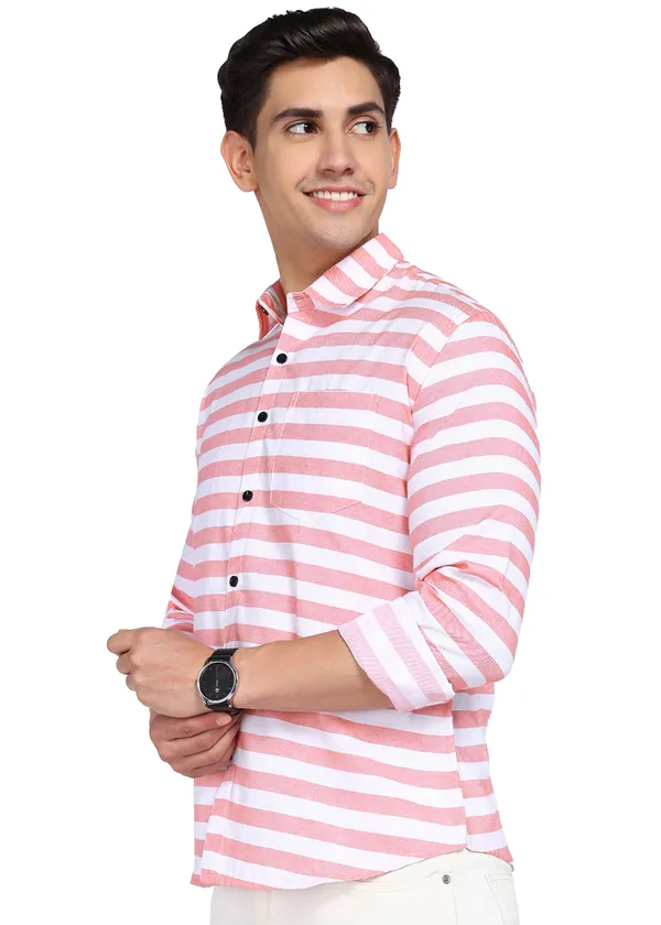 Pink_Striped_Casual_Cotton_Blend_Shirt_For_Men