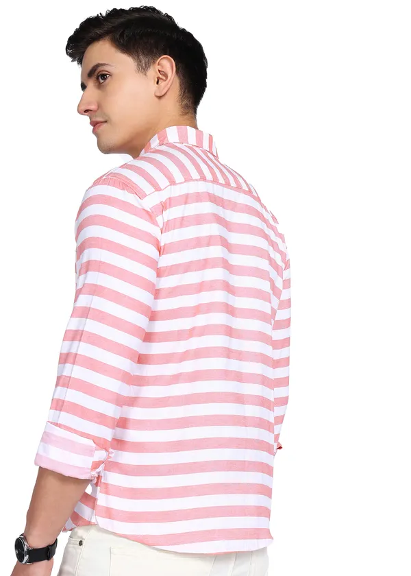 Pink_Striped_Casual_Cotton_Blend_Shirt_For_Men