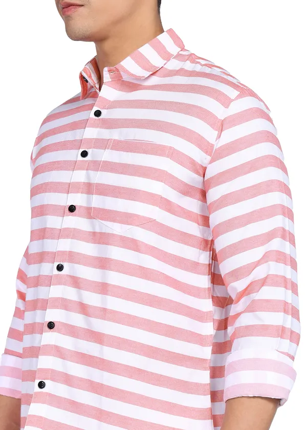 Pink_Striped_Casual_Cotton_Blend_Shirt_For_Men
