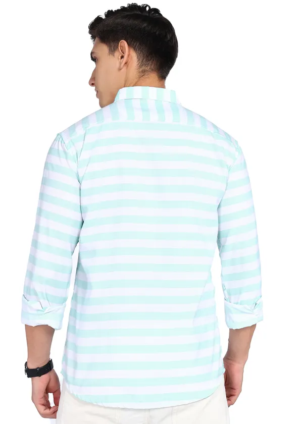 Green_Striped_Casual_Cotton_Shirt_For_Men