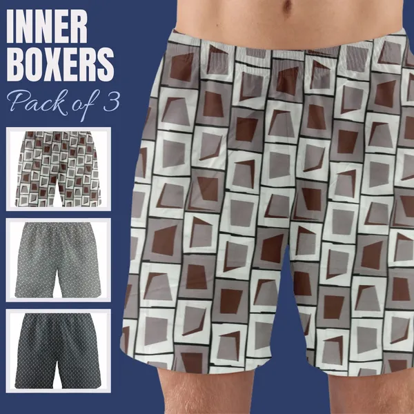 Saraai_Mens_Assorted_Pack_Of_Three_Boxers_Combo_4||_Pure_Cotton_Inner_Boxer_Set