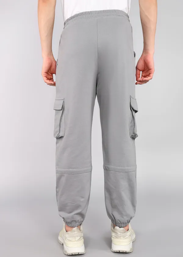 Grey_Tapered_Fit_Knitted_Cargos_For_Men_With_Biowashed_Loopknit_Cotton_Fabric