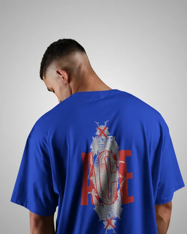 Mens_Ace_Oversized_Fit_Royal_Blue_Tshirt_Made_With_Premium_Biowashed_240_GSM_Loopknit_Cotton_Fabric