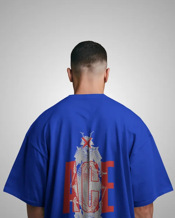 Mens_Ace_Oversized_Fit_Royal_Blue_Tshirt_Made_With_Premium_Biowashed_240_GSM_Loopknit_Cotton_Fabric