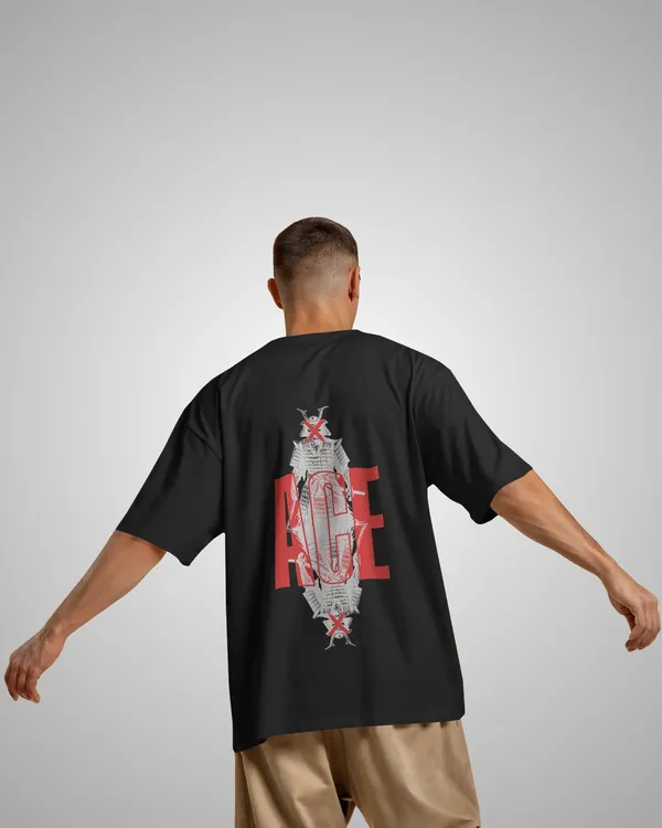 Mens_Ace_Oversized_Fit_Black_Tshirt_Made_With_Premium_Biowashed_240_GSM_Loopknit_Cotton_Fabric