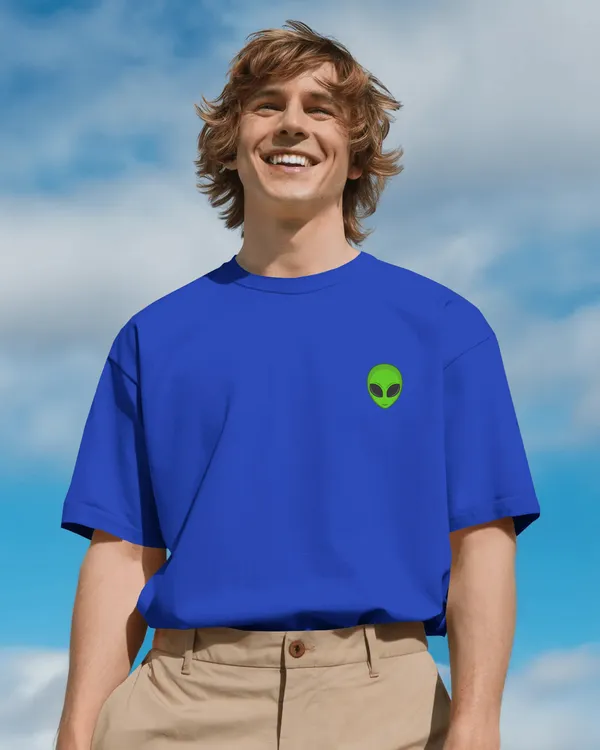 Alien_Oversized_Fit_Royal_Blue_Tshirt_With_240_GSM_Premium_Biowashed_Cotton_Loopknit_Fabric