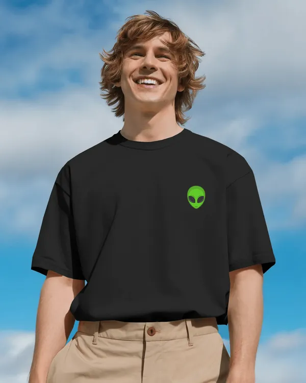 Alien_Oversized_Fit_Black_Tshirt_With_240_GSM_Premium_Biowashed_Cotton_Loopknit_Fabric