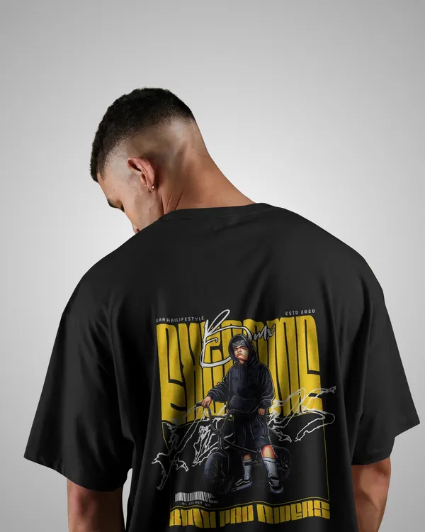 Mens_BMX_Boy_Oversized_Fit_Black_Tshirt_Made_With_Premium_Biowashed_240_GSM_Loopknit_Cotton_Fabric
