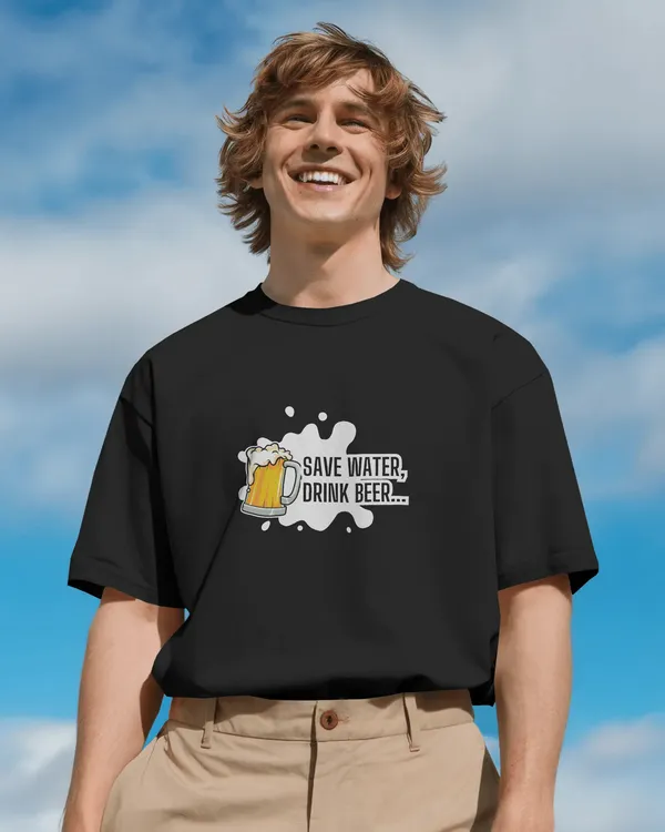 Beer_Oversized_Fit_Black_Tshirt_With_240_GSM_Premium_Biowashed_Cotton_Loopknit_Fabric