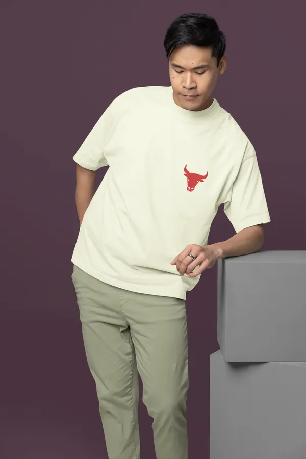 Chicago_Oversized_Fit_Cream_Tshirt_With_240_GSM_Premium_Biowashed_Cotton_Loopknit_Fabric