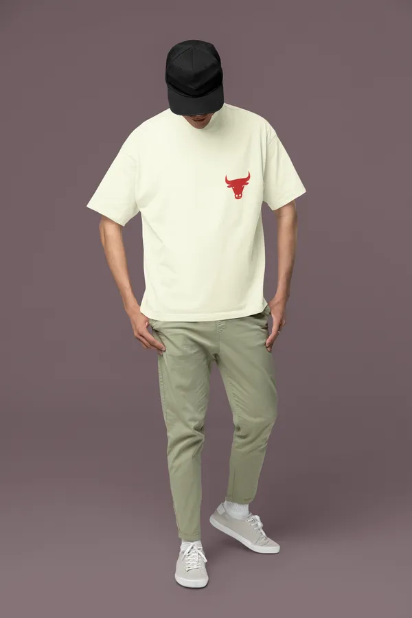 Chicago_Oversized_Fit_Cream_Tshirt_With_240_GSM_Premium_Biowashed_Cotton_Loopknit_Fabric