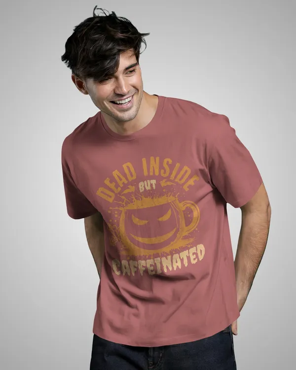 Mens_Caffeinated_Oversized_Fit_Plum_Tshirt_Made_With_Premium_Biowashed_240_GSM_Loopknit_Cotton_Fabric