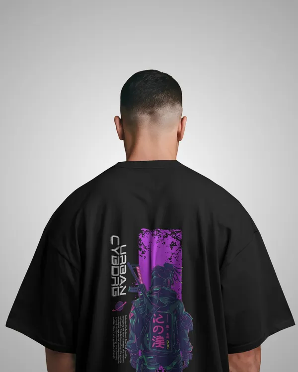 Mens_Cyborg_Oversized_Fit_Black_Tshirt_Made_With_Premium_Biowashed_240_GSM_Loopknit_Cotton_Fabric