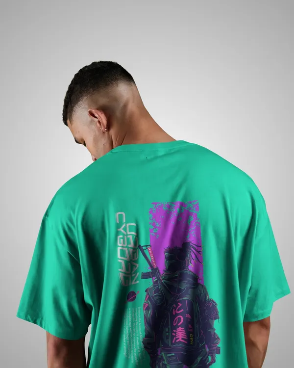 Mens_Cyborg_Oversized_Fit_Mint_Green_Tshirt_Made_With_Premium_Biowashed_240_GSM_Loopknit_Cotton_Fabric