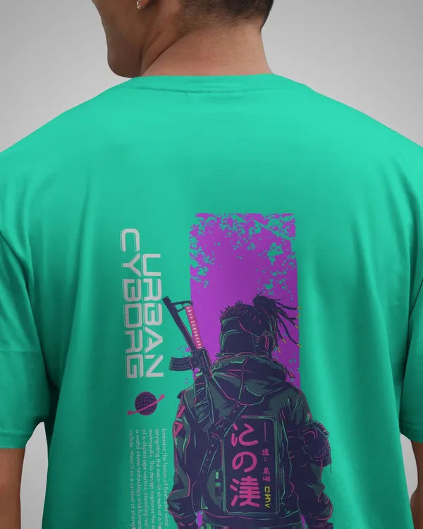 Mens_Cyborg_Oversized_Fit_Mint_Green_Tshirt_Made_With_Premium_Biowashed_240_GSM_Loopknit_Cotton_Fabric