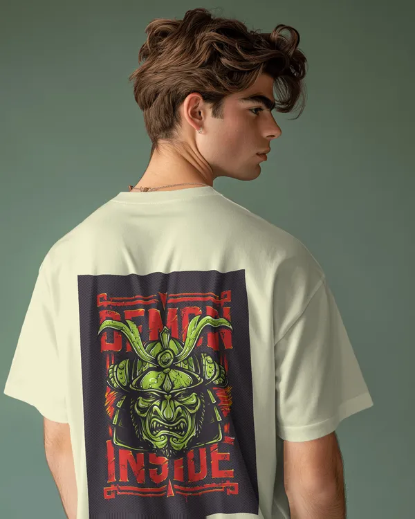 Demon_Inside_Oversized_Fit_Cream_Tshirt_With_240_GSM_Premium_Biowashed_Cotton_Loopknit_Fabric