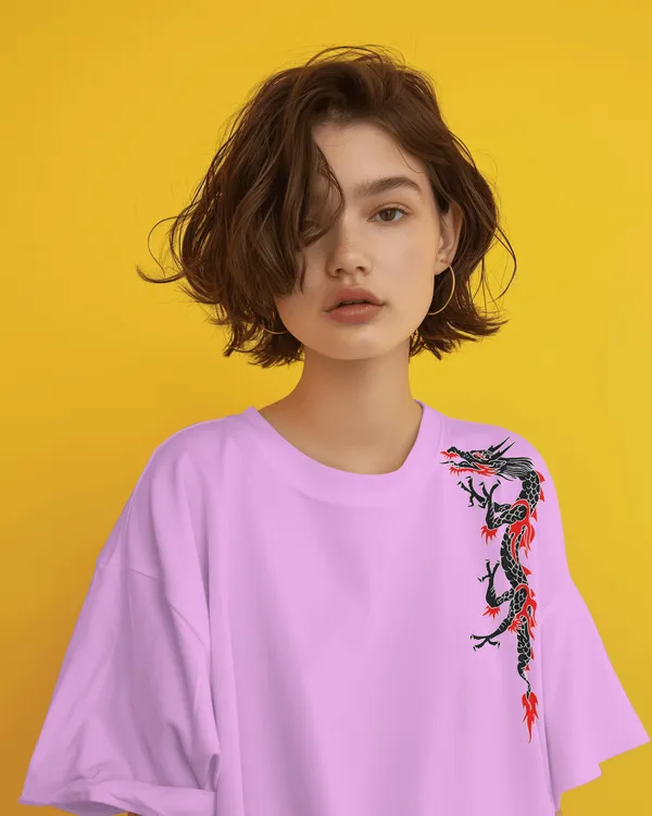Dragon_Oversized_Fit_Lilac_Tshirt_With_240_GSM_Premium_Biowashed_Loopknit_Heavy_Gauge_Cotton_Fabric