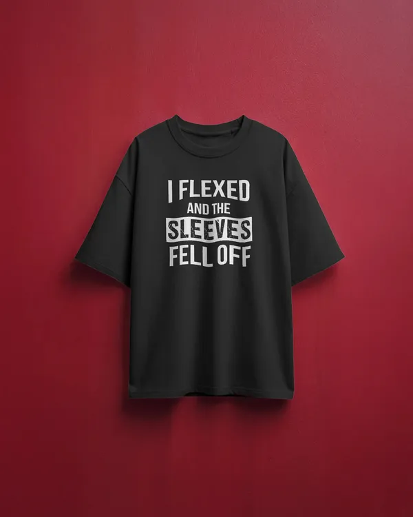 Flex_Oversized_Fit_Black_Tshirt_With_240_GSM_Premium_Biowashed_Cotton_Loopknit_Fabric