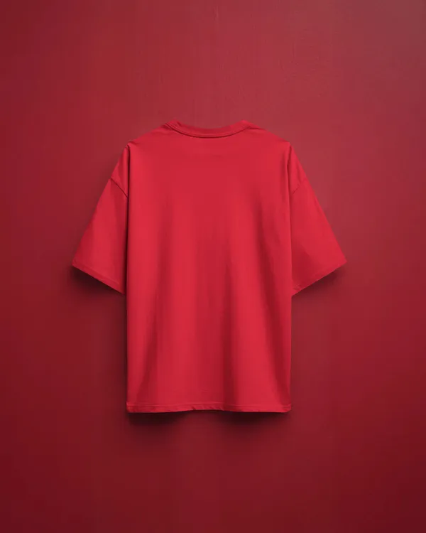 Futura_Oversized_Fit_Red_Tshirt_With_240_GSM_Premium_Biowashed_Cotton_Loopknit_Fabric