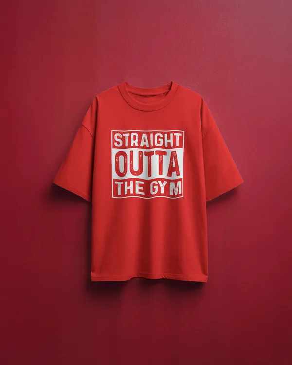 Gym_Oversized_Fit_Red_Tshirt_With_240_GSM_Premium_Biowashed_Loopknit_Heavy_Gauge_Cotton_Fabric