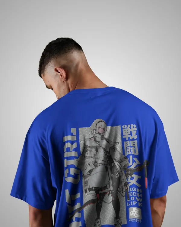 Mens_Hit_Girl_Oversized_Fit_Royal_Blue_Tshirt_Made_With_Premium_Biowashed_240_GSM_Loopknit_Cotton_Fabric