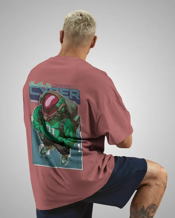 Mens_Neon_Gamer_Oversized_Fit_Plum_Tshirt_Made_With_Premium_Biowashed_240_GSM_Loopknit_Cotton_Fabric