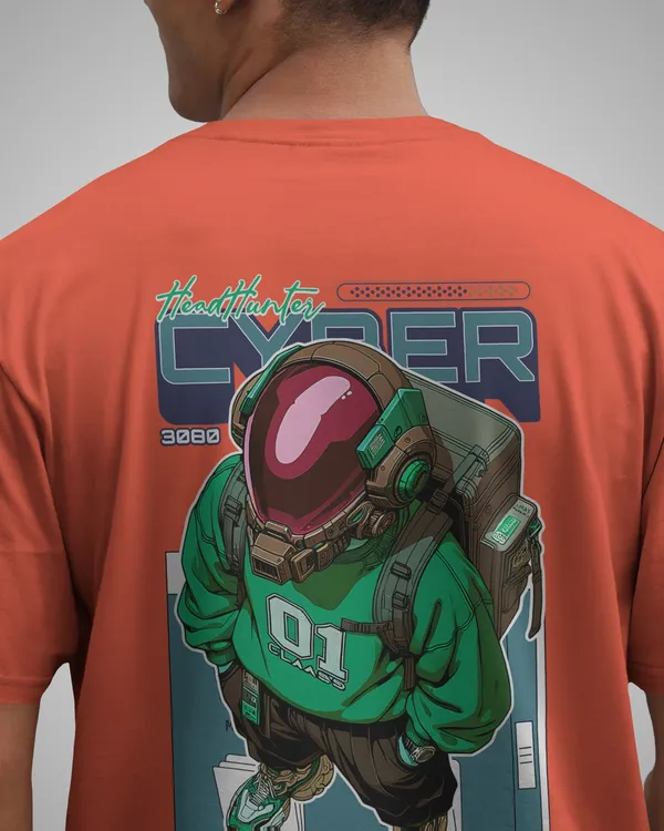 Mens_Neon_Gamer_Oversized_Fit_Orange_Tshirt_Made_With_Premium_Biowashed_240_GSM_Loopknit_Cotton_Fabric