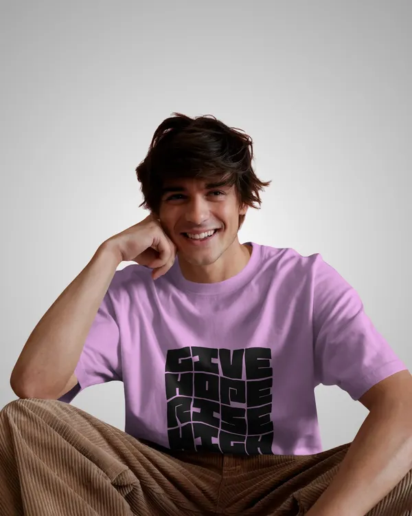 Mens_Give_Hope_Oversized_Fit_Lilac_Tshirt_Made_With_Premium_Biowashed_240_GSM_Loopknit_Cotton_Fabric