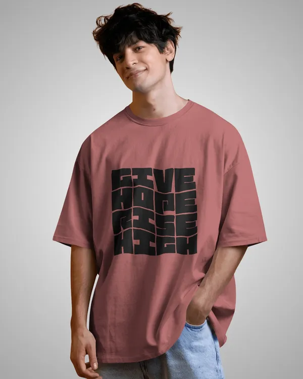 Mens_Give_Hope_Oversized_Fit_Plum_Tshirt_Made_With_Premium_Biowashed_240_GSM_Loopknit_Cotton_Fabric