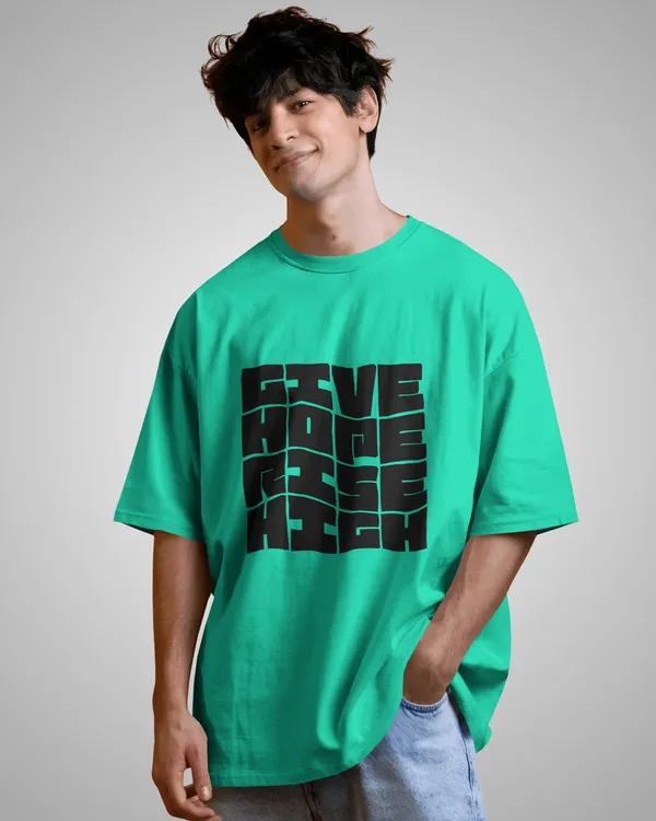 Mens_Give_Hope_Oversized_Fit_Mint_Green_Tshirt_Made_With_Premium_Biowashed_240_GSM_Loopknit_Cotton_Fabric