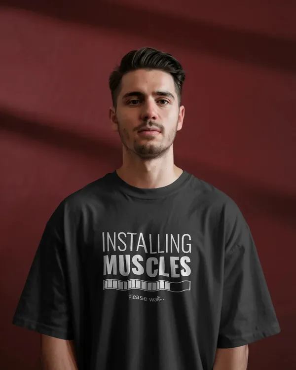 Installing_Muscles_Oversized_Fit_Black_Tshirt_With_240_GSM_Premium_Biowashed_Cotton_Loopknit_Fabric