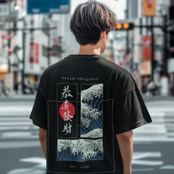 Japan_Oversized_Fit_Black_Tshirt_With_240_GSM_Premium_Biowashed_Cotton_Loopknit_Fabric