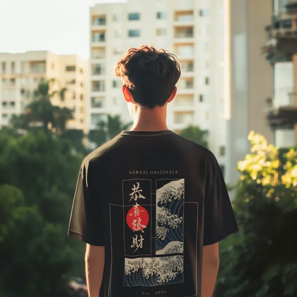 Japan_Oversized_Fit_Black_Tshirt_With_240_GSM_Premium_Biowashed_Cotton_Loopknit_Fabric