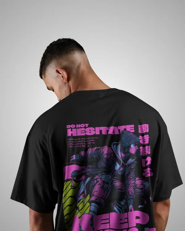 Mens_Keep_Moving_Oversized_Fit_Black_Tshirt_Made_With_Premium_Biowashed_240_GSM_Loopknit_Cotton_Fabric