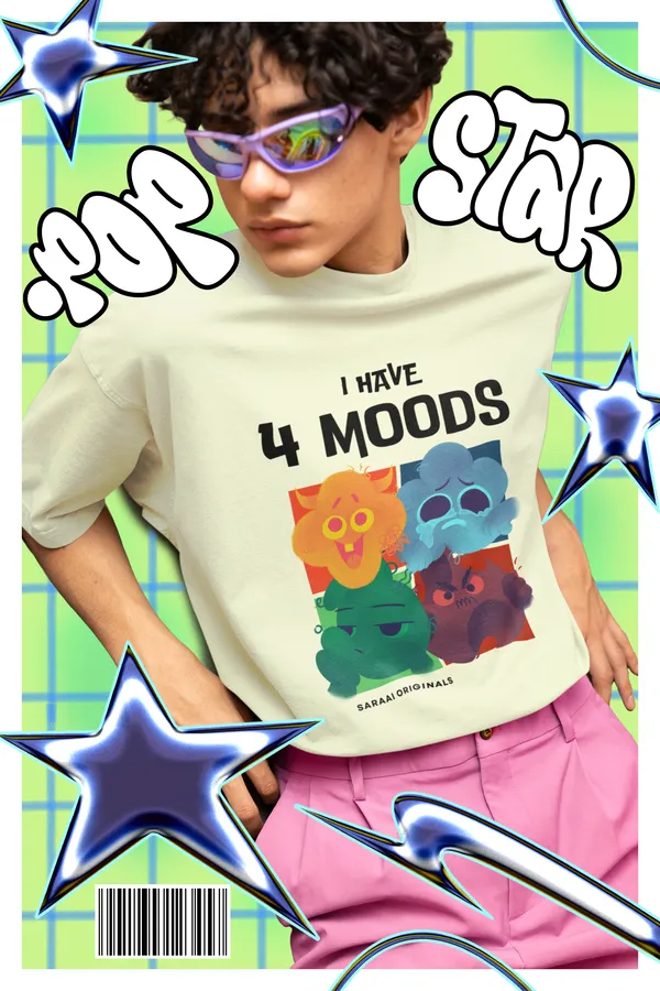 Moods_Oversized_Fit_Cream_Tshirt_With_240_GSM_Premium_Biowashed_Cotton_Loopknit_Fabric