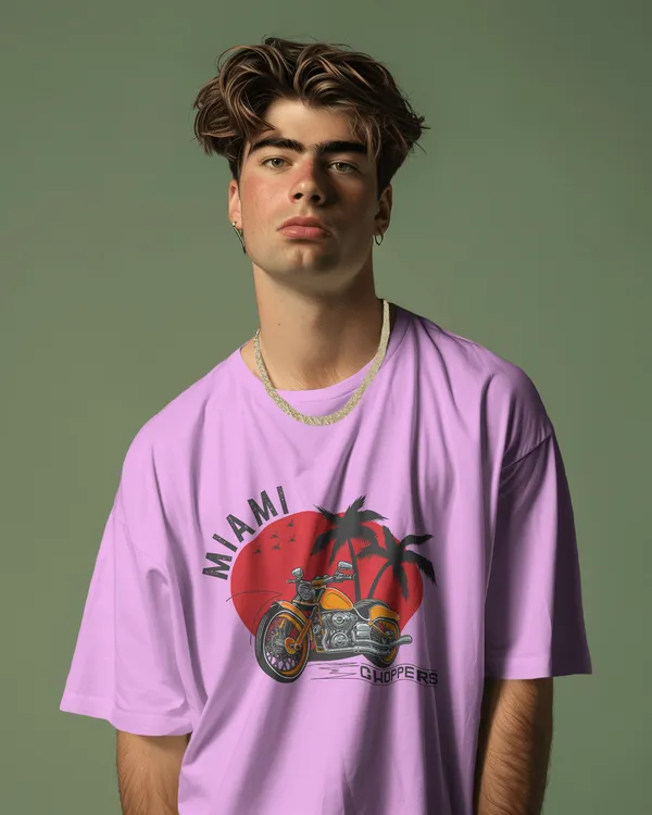 Miami_Oversized_Fit_Lilac_Tshirt_With_240_GSM_Premium_Biowashed_Cotton_Loopknit_Fabric