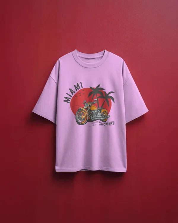 Miami_Oversized_Fit_Lilac_Tshirt_With_240_GSM_Premium_Biowashed_Cotton_Loopknit_Fabric
