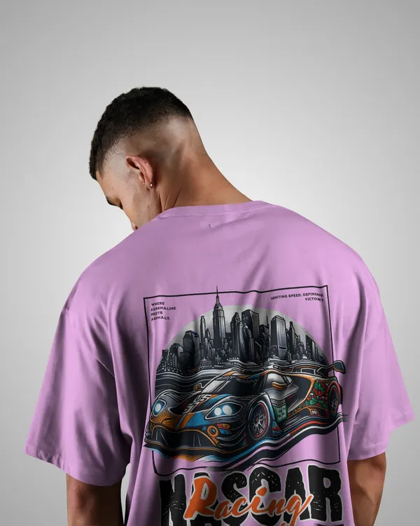 Mens_Nascar_Oversized_Fit_Lilac_Tshirt_Made_With_Premium_Biowashed_240_GSM_Loopknit_Cotton_Fabric