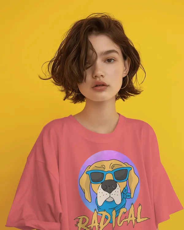 Radical_Oversized_Fit_Peach_Tshirt_With_240_GSM_Premium_Biowashed_Loopknit_Heavy_Gauge_Cotton_Fabric