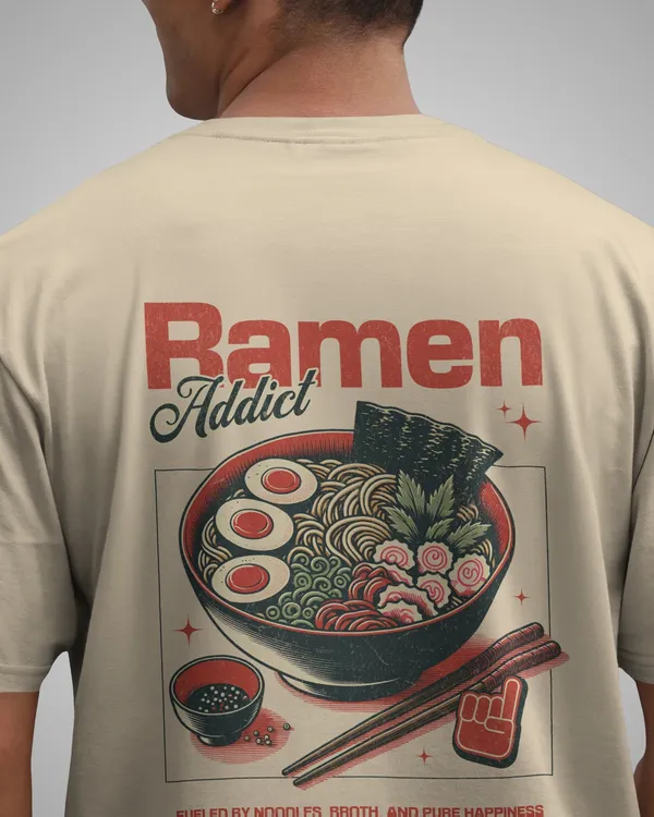 Mens_Ramen_Addict_Oversized_Fit_Cream_Tshirt_Made_With_Premium_Biowashed_240_GSM_Loopknit_Cotton_Fabric