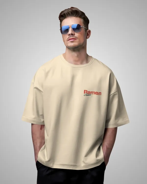 Mens_Ramen_Addict_Oversized_Fit_Cream_Tshirt_Made_With_Premium_Biowashed_240_GSM_Loopknit_Cotton_Fabric