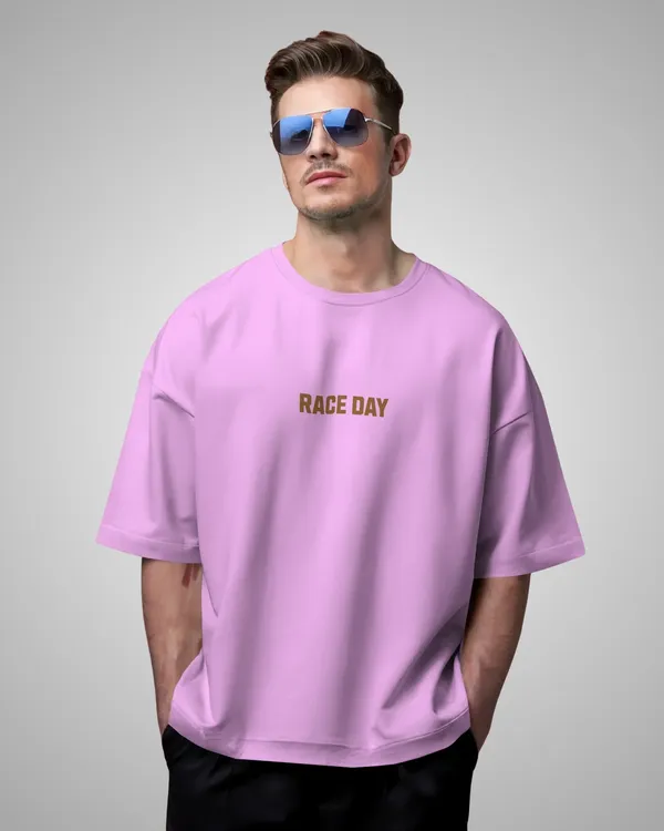 Mens_Biker_Oversized_Fit_Lilac_Tshirt_Made_With_Premium_Biowashed_240_GSM_Loopknit_Cotton_Fabric